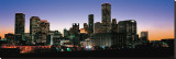Houston Skyline at Night Stretched Canvas Print