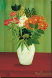 Flowers Green Reproduction transférée sur toile : par Henri Rousseau