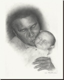 Mohammed Ali Reproduction transférée sur toile : par Allen Friedlander