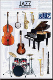 Jazz Instruments Leinwand