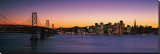San Francisco at Sunset from Treasure Island Stretched Canvas Print