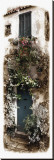 Doorway With Flowers Stretched Canvas Print by Jean Onesti