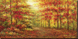 Autumn Path in Gogh Reproducción en lienzo de la lámina Autumn Path in Gogh Reproducción en lienzo de la lámina