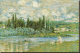 The Seine River Stretched Canvas Print by Claude Monet