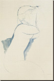 Cariatide Reproduction transférée sur toile : par Amedeo Modigliani