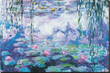 Ninfeas Reproducción en lienzo de la lámina por Claude Monet Ninfeas Reproducción en lienzo de la lámina por Claude Monet