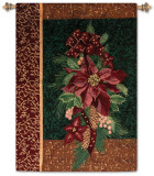 Winter Poinsettia Wall Tapestry
