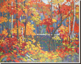 El estanque Reproducción en lienzo de la lámina por Tom Thomson