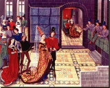Medieval Court of the King Reproducción en lienzo de la lámina