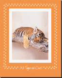Cachorro de tigre durmiendo Reproducción en lienzo de la lámina por Rachael Hale