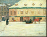 Scène hivernale Reproduction transférée sur toile par James Wilson Morrice
