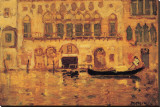 Vieux palais à Venise Reproduction transférée sur toile : par James Wilson Morrice