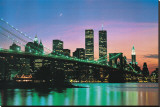 New York at Night Lærredstryk på blindramme