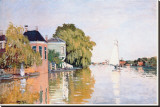 Landscape at Zaandan, c.1871 Stretched Canvas Print by Claude Monet