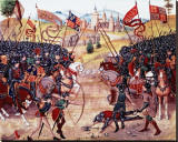 Froissart's Chronicles: Battle of Najera, 1340 Reproducción en lienzo de la lámina Froissart's Chronicles: Battle of Najera, 1340 Reproducción en lienzo de la lámina