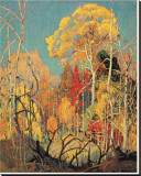 Autumn in Orillia Stretched Canvas Print by Franklin Carmichael