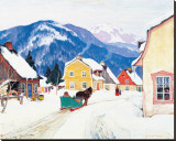 Laurentian Village Reproducción en lienzo de la lámina por Clarence Alphonse Gagnon Laurentian Village Reproducción en lienzo de la lámina por Clarence Alphonse Gagnon