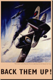 Back Them Up! RAF Hurricanes Working with Russian Air Force Reproduction transférée sur toile