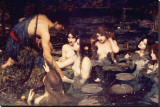 Hylas and Nymphs Stretched Canvas Print by John William Waterhouse Hylas and Nymphs Stretched Canvas Print by John William Waterhouse