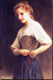 Young Girls Dressing Stretched Canvas Print by William Adolphe Bouguereau