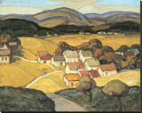 The Village Reproducción en lienzo de la lámina por H. Mabel May