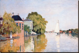 Landscape at Zaandan, c.1871 Lærredstryk på blindramme af Claude Monet
