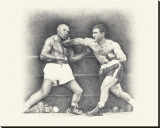 Rocky Marciano Reproducción en lienzo de la lámina por Allen Friedlander