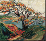 Arbre en automne Reproduction transférée sur toile : par Emily Carr