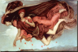 Night and Sleep Reproduction transférée sur toile : par Evelyn De Morgan