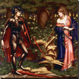 St. George and the Dragon Stretched Canvas Print by Meteyard 