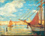 Port de Venise Stretched Canvas Print by James Wilson Morrice