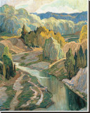 The Valley, c.1921 Stretched Canvas Print by Franklin Carmichael