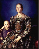 Eleonora of Toledo with her Son Giovanni de Medici Reproducción en lienzo de la lámina por Agnolo Bronzino