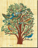 Tree with Sacred Birds Reproducción en lienzo de la lámina Tree with Sacred Birds Reproducción en lienzo de la lámina