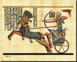 Ramses on Chariot Stretched Canvas Print