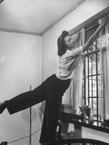 Betty Jane Schumann, Senior at Northwestern, in Room She Will Share at Alpha Chi Omega House Premium Photographic Print