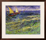 Seascape at Saintes-Maries, c.1888 Framed Giclee Print by Vincent van Gogh