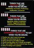 Things That Are Difficult To Say When You're… Plaque en métal