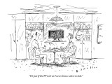 "It's just if the TV isn't on I never know where to look." - New Yorker Cartoon Premium Giclee Print by Barbara Smaller
