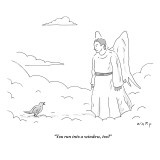 "You run into a window, too?" - New Yorker Cartoon Premium Giclee Print by Kim Warp