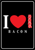 I Heart Bacon Plaque en métal