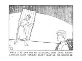 "WOULD IT BE SAFE FOR ME TO ASSUME THAT WE'RE HAVING LASAGNA AGAIN TONIGHT…" - New Yorker Cartoon Premium Giclee Print by Glen Baxter