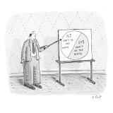Blackboard diagram: 56% can't do the math; 54% won't do the math. - New Yorker Cartoon Premium Giclee Print by Roz Chast
