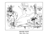 CROSSED PATHS - New Yorker Cartoon Premium Giclee Print by Ronald Searle