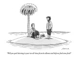 "Will you quit listening to your ten all-time favorite albums and help me …" - New Yorker Cartoon Premium Giclee Print by Joe Dator