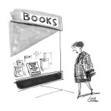 Woman walks by a bookstore and looks into the window at a a book that read… - New Yorker Cartoon Premium Giclee Print by Noel Watson