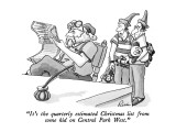 "It's the quarterly estimated Christmas list from some kid on Central Park…" - New Yorker Cartoon Premium Giclee Print by J.P. Rini