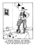 "It became apparent that Brenda would not be sharing her meatball with the…" - New Yorker Cartoon Premium Giclee Print by Glen Baxter