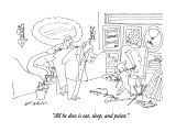 "All he does is eat, sleep, and paint." - New Yorker Cartoon Premium Giclee Print by Ed Arno