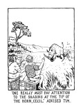 "One Really Must Pay Attension To The Shading At The Tip Of The Horn, Cedi…" - New Yorker Cartoon Premium Giclee Print by Glen Baxter